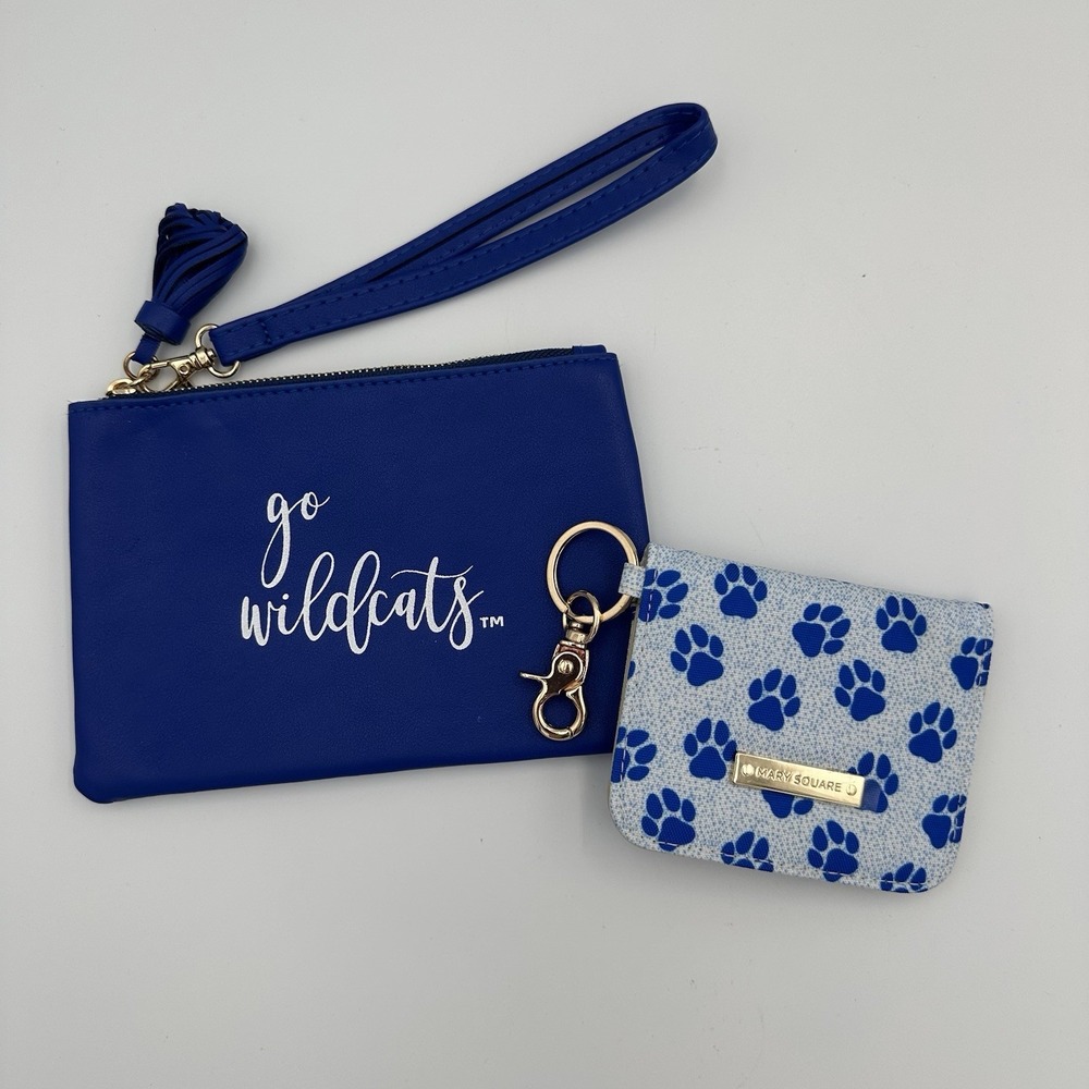 Desden UK Kentucky Wildcats Wristlet & Mary Square Paw Print Wallet Keychain